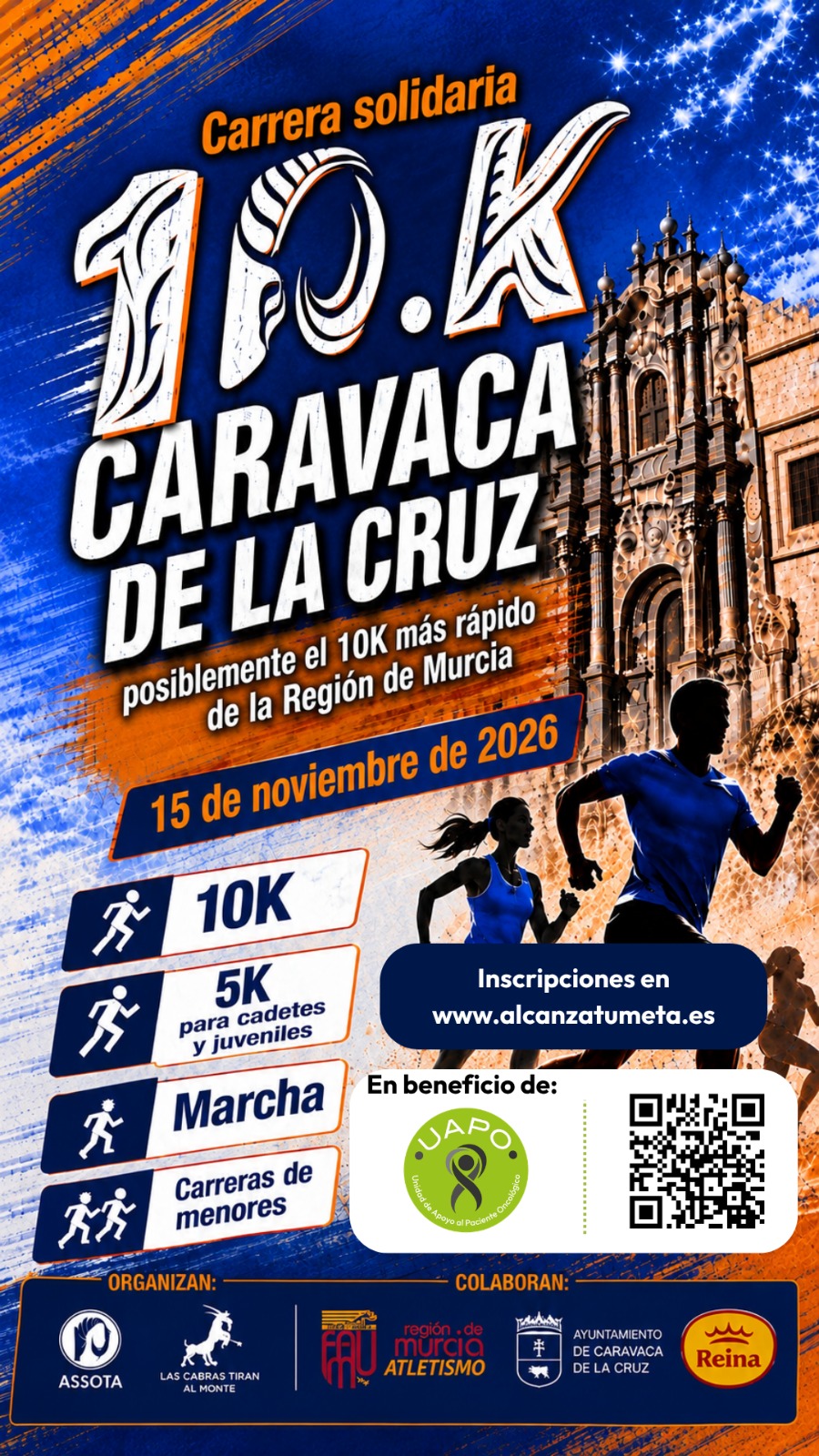 Cartel oficial del III 10K Caravaca de la Cruz, 15 de noviembre de 2026